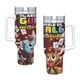 thumbnail image 4 of El Asombroso Mundo de Gumball Vaso aislado de acero inoxidable con asa, diseño temático, regalo para familia, amigos y fans; incluye pajita y encaja en el portavasos estándar, 40 oz, 4 of 6