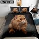 thumbnail image 1 of Cat Duvet Cover Set Cute Gold Chinchilla Bedding Kids Boys GirlsPet Quilt Cover Animal Bed Set Dropship, 1 of 5