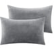 thumbnail image 1 of Juego estándar de 2 fundas de almohada de franela, funda de almohada de forro polar súper suave con cremallera para dormitorio, sofá, sillón, lujosa y acogedora., 1 of 6