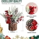 thumbnail image 3 of Pequeño Árbol De Navidad Mesa Artificial Mini Árbol De Navidad Decoraciones Con Ornamentos De Vacaciones Red Berry Pine Cone Greenery Para El Hogar Chimenea Interior Mantel Decoración De Nav, 3 of 3