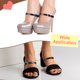 thumbnail image 5 of Uxcell 2 Pares de Correa de Reemplazo para Tobillo para Tacones Bandas de Zapatos de Cuero, Oro Claro Escarchado, 5 of 7