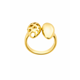 thumbnail image 2 of Anillo Ajustable Dual Orgánico con Baño de Oro 18K., 2 of 3