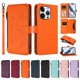 thumbnail image 3 of Funda Cartera Mariposa para [iPhone 14 Pro] con Soporte y Cremallera Naranja, 3 of 6