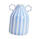 thumbnail image 1 of Florero Decorativo Para Fotos, Jarrón De Porcelana Para Jardín, Entrada, Granja, Rayas Azules Y Blancas, 1 of 5