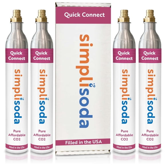 Set de 4 Cartuchos de CO2 Simpli Soda 60L con Conexión Rápida