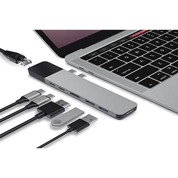 Hub USB C HyperDrive NET 6 en 2 para MacBook Pro Air 4K de 100 W