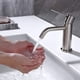 thumbnail image 5 of Grifo de lavabo de baño JXMMP de níquel cepillado de una sola manija, 5 of 6