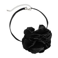Ioensy - Gargantilla De Cuello De Flores Gargantilla De Flores De Cuello Suave Para El Festival De Halloween Negro