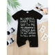 thumbnail image 2 of Infant Baby Boys Casual Romper With Funny "Be Careful What You Say To Me" Letter Print, Newborn Short Sleeve Round Neck Jumpsuit Clothes, 2 of 5