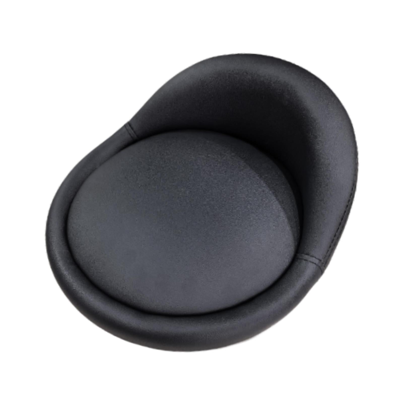 Magideal - Taburete De Bar Con Asiento De Repuesto, Resistente Al Agua, Cómodo, Piezas De Reparación, Con Respaldo Bajo De Piel Sintética Para Restaurante, Salón Negro