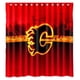 thumbnail image 1 of Cortina de ducha de Calgary Flames, juego de cortina de baño con ganchos, tamaño 60 x 72 pulgadas, 1 of 3