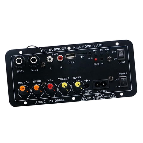 Magideal - Placa Amplificadora Amplificador De Subwoofer Fácil Instalación, Audio Estéreo 220V 12V 24V Módulo Hifi Audio Digital Para Altavoces De Coche De Audio