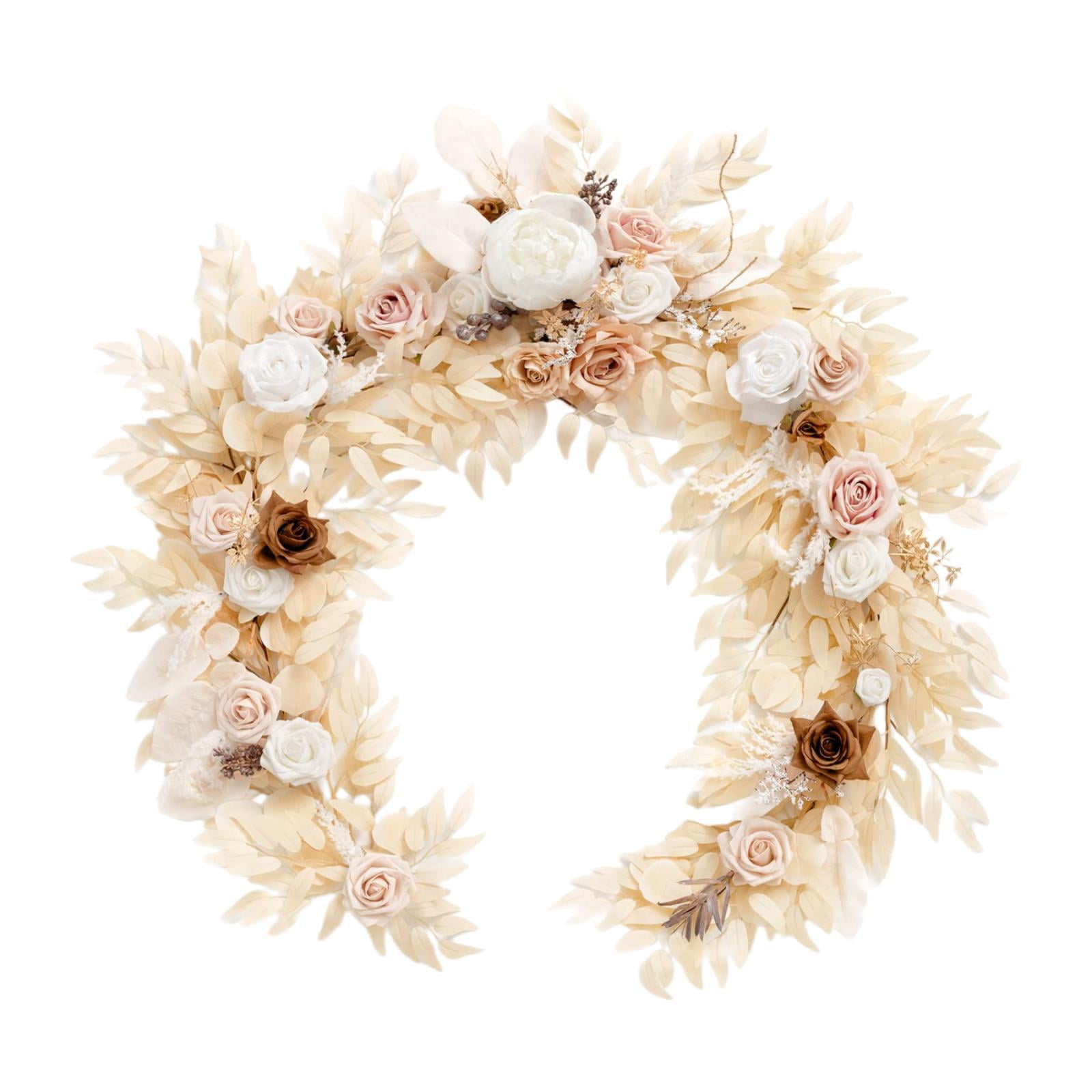 Magideal - Guirnalda De Flores Artificiales, Guirnalda Floral, Flores Artificiales Falsas, Guirnalda De Vegetación Para Decoración De Fondo De Pared De Cena De B Estilo D