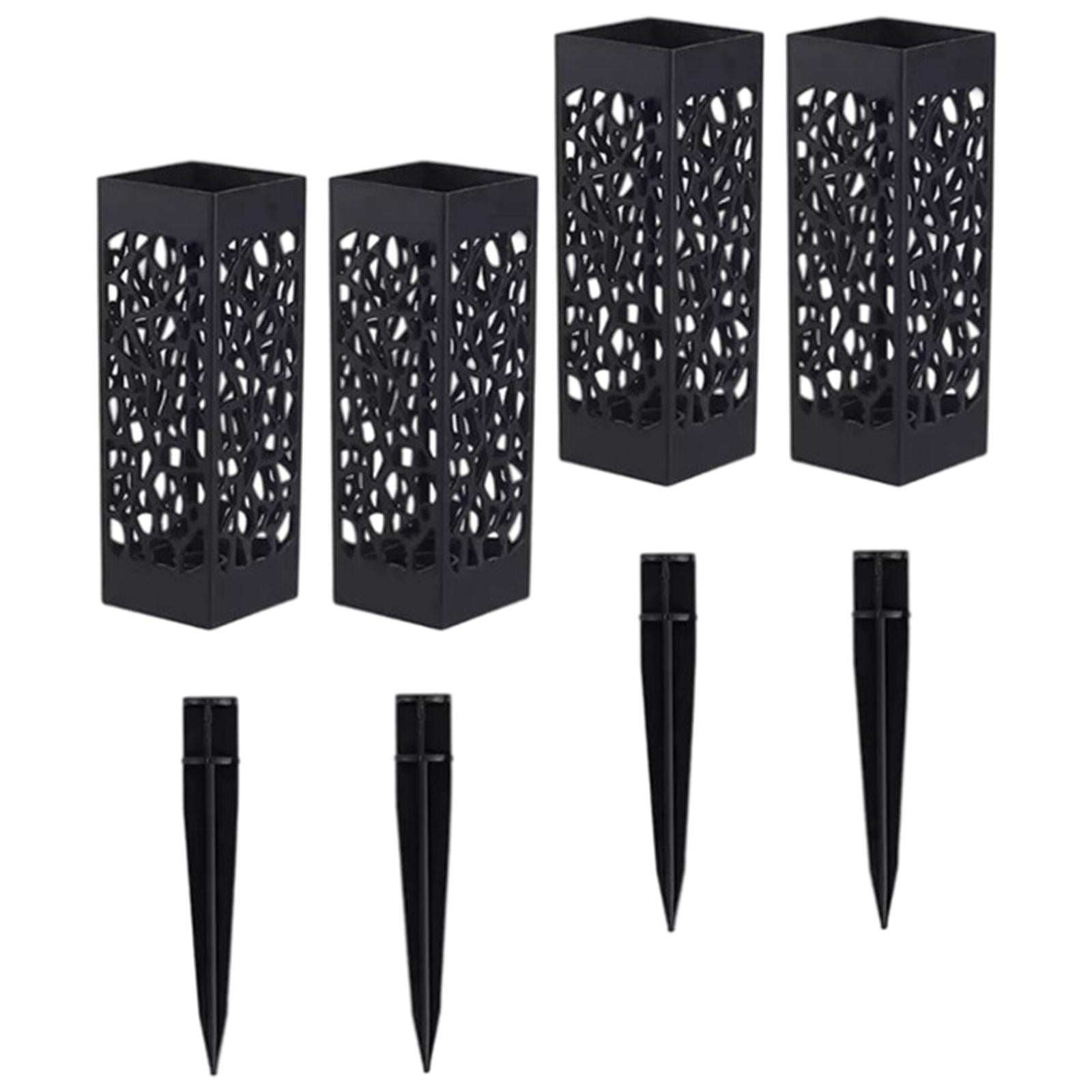 Ioensy - Cementerio De Plástico Grave Florero Negro Artificial Para Decoraciones De Tumbas 4pcs