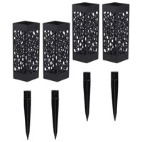 Ioensy - Cementerio De Plástico Grave Florero Negro Artificial Para Decoraciones De Tumbas 4Pcs