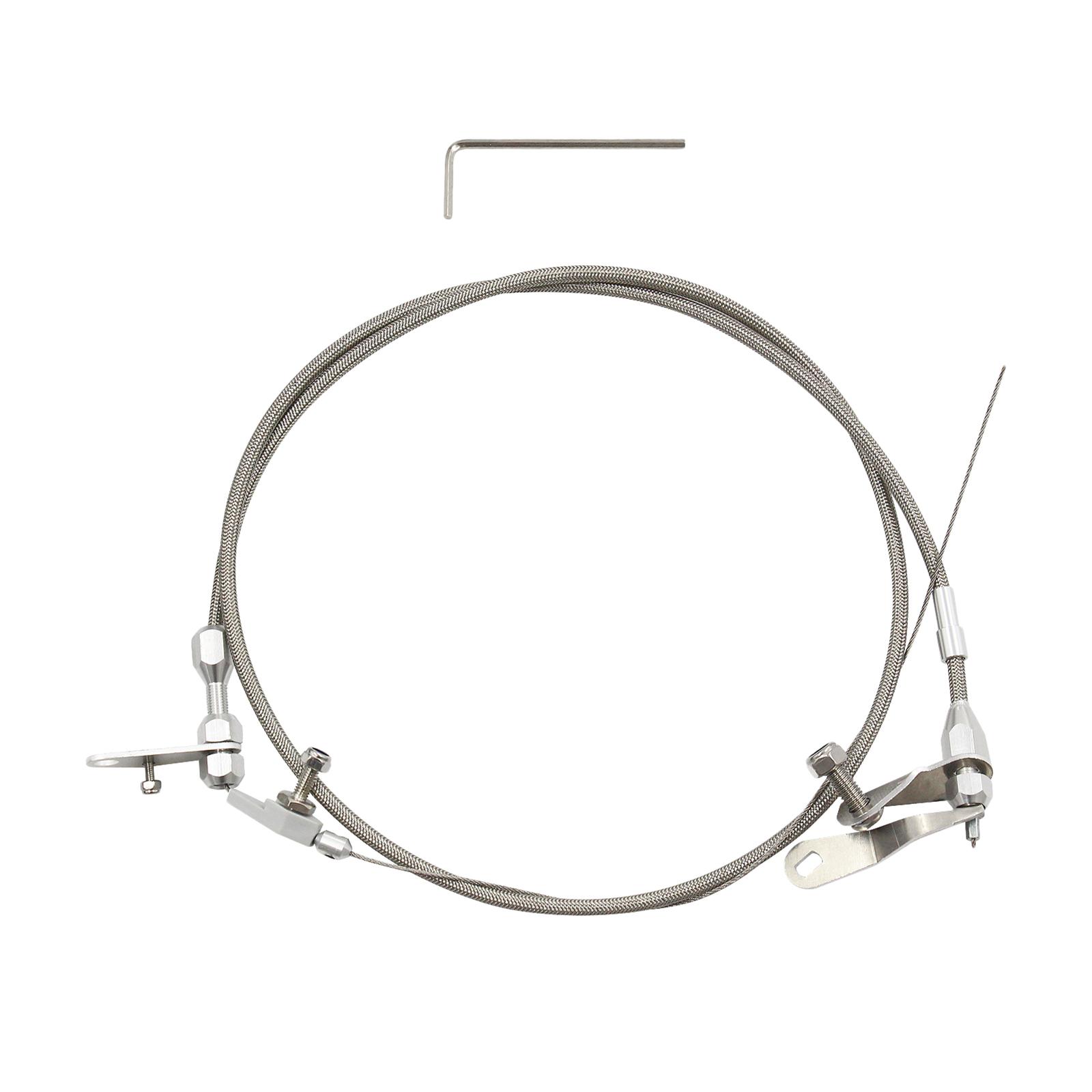 Magideal - Accesorios De Repuesto De Accesorios De Cable Kickdown Trenzado C6 Para Todos Los Ford