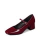 thumbnail image 5 of Zapato Taco Grueso Formal Simil Charol Mujer Weide GH171, 5 of 9