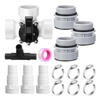 Ioensy - Válvula Desviadora De Agua De 3 Vías, Desviadora Prémium Para Piscinas Y Estanques De Jardín, Color Blanco