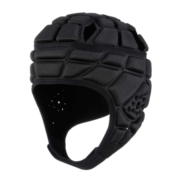 Casco protector de cabeza Surlim Rugby Soccer Scrum para niños, negro