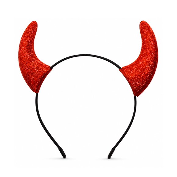 Diadema Giraffe Cuernos de Diablo Rojo Brillantes para Mujeres y Niñas