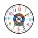 thumbnail image 4 of Reloj de pared para niños, silencioso y colorido, redondo, de 30 cm, ideal para dormitorio, aula escolar, habitación de niñas y niños, decoración del Estilo C, 4 of 5