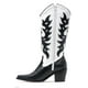 thumbnail image 2 of Bota Vaquera Cuero Haya Blanca Y Negra 39, 2 of 3