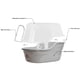 thumbnail image 5 of Caja de arena para gatos Petphabet Jumbo con capucha, extra grande, gris, 5 of 7