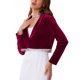 thumbnail image 4 of INSPIRE CHIC Bolero de Terciopelo para Vestidos de Noche de Mujer con Manga Larga y Adorno Brillante para Bodas Elegante Cóctel M Burdeos, 4 of 6