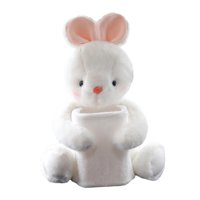 Magideal - Caja De Pañuelos Creativa Para Coche, Soporte Para Papelera, Bolsa De Basura, Accesorios Interiores, Caja De Pañuelos De Animales De Peluche Bonitos, Conejo Blanco