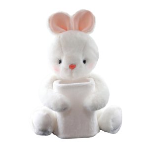 Magideal - Caja De Pañuelos Creativa Para Coche, Soporte Para Papelera, Bolsa De Basura, Accesorios Interiores, Caja De Pañuelos De Animales De Peluche Bonitos, Conejo Blanco