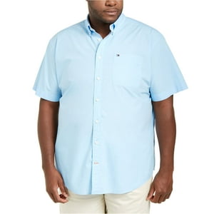 Camisa Tommy Hilfiger De Manga Corta, Corte Clásico, Azul, Algodón