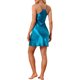 thumbnail image 3 of INSPIRE CHIC Camisón de Satén para Mujer sin Mangas con Espalda Cruzada Vestido de Dormir con Tirantes Ajustables Cuello en U Mini Ropa de Casa S Azul Lago, 3 of 6