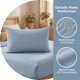 thumbnail image 4 of REGALWOVEN Protectores de Almohada con Sobre Tamaño Estándar 2 Piezas, Fundas de Almohada Transpirables Hipoalergénicas de Algodón para Hogar Hotel Azul Reina, 4 of 5