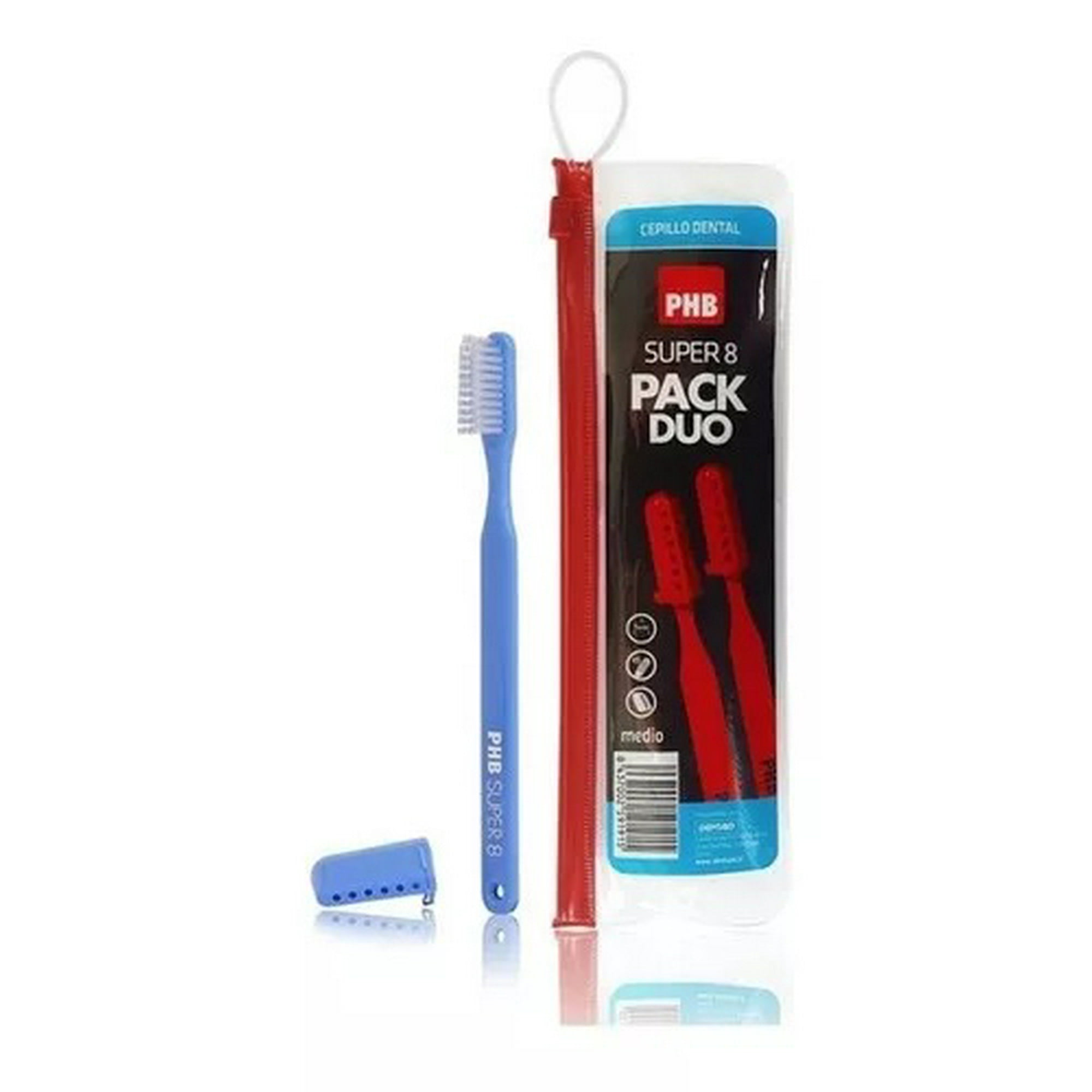 Phb Pack Duo Cepillo Dental Super 8 Medio + Estuche