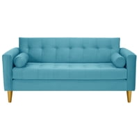 Bodevir - Sofa Retro 3C Felpa 01 Turquesa