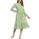 thumbnail image 2 of INSPIRE CHIC Vestido de Mujer Floral Cuello Simulado Volante Manga Larga Chifón Suelto Línea A Midi Verde L, 2 of 6