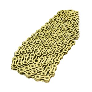 Ioensy - Cadena De Bicicleta De 11 Velocidades, Accesorio De Repuesto Para Bicicleta Profesional Portátil, Color Dorado