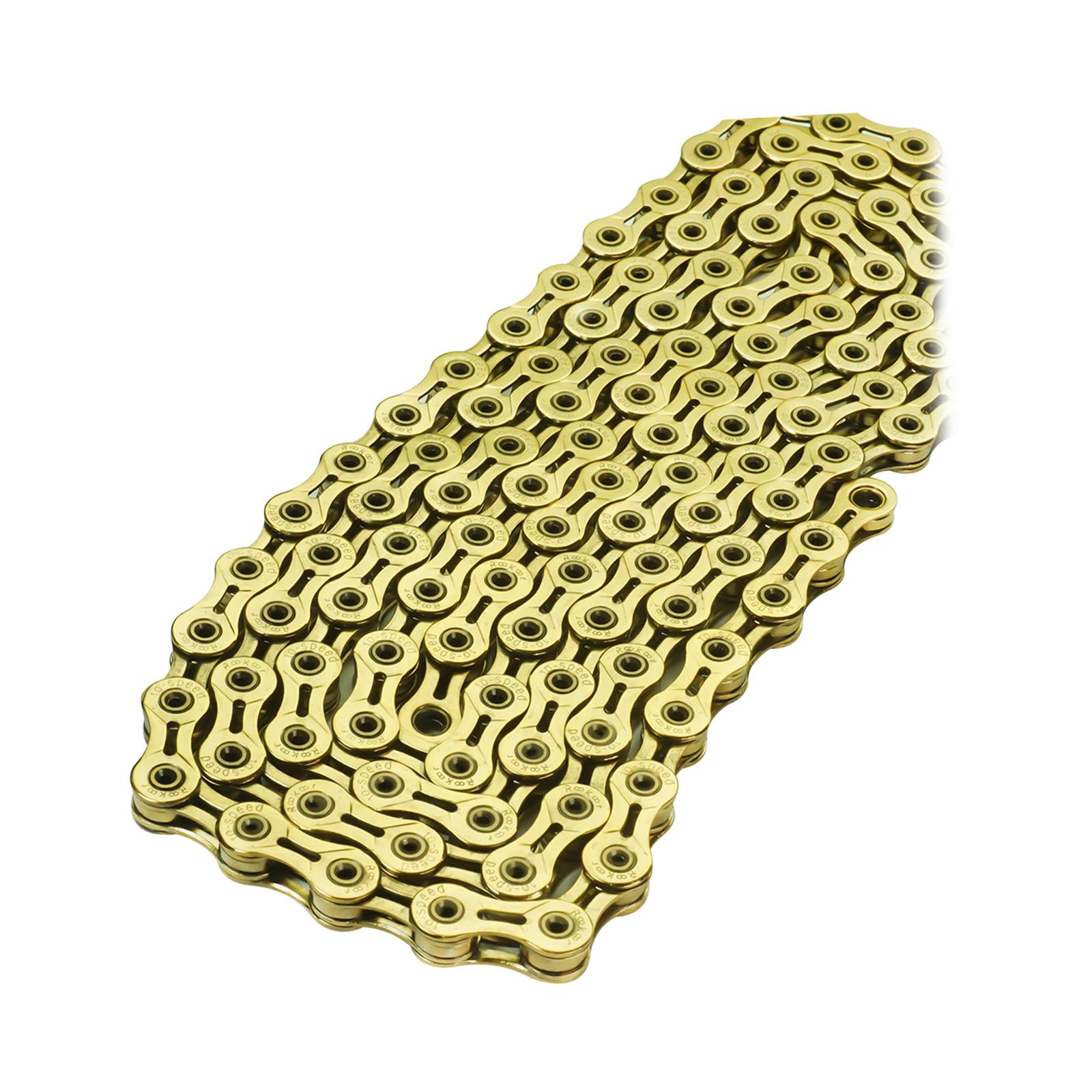 Ioensy - Cadena De Bicicleta De 11 Velocidades, Accesorio De Repuesto Para Bicicleta Profesional Portátil, Color Dorado