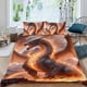 thumbnail image 2 of Dragón Conjunto de sábanas temático, trío de piezas, cómodo y amigable con la piel, diseño único, regalo de decoración para el hogar para familiares, amigos y fans,173cm *218cm, 2 of 6