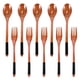 thumbnail image 1 of Xiao Hua Juego de Cuchara y Tenedor de Madera, Juego de Vajilla de Madera, Reutilizable, Cuchara * 5, Tenedor * 5 (Cuerda Negra, Juego de 10 Piezas), 1 of 4