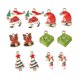 thumbnail image 3 of 12 piezas de diamantes de imitación mixta esmalte de la navidad encantos colgante diy joyería artesanía, 3 of 5