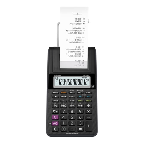Calculadora De Impresión Casio Hr-10Rc Mini-Desktop Versión Hr-8Tm