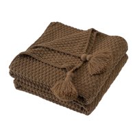 Magideal - Manta De Cama De Estilo Nórdico Con Borlas Para Cama, Toallas De Playa, Manta Envolvente, Manta Suave Para Colchas, Cama, Dormitorio, Sofá De Coche 110Cmx150Cm