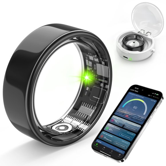 Anillo Inteligente Free Shark Monitor de Sueño y Ritmo Cardíaco IP68 Negro