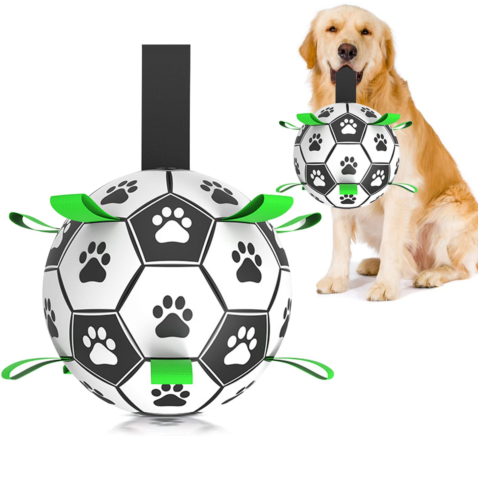 Pelota De Fútbol Para Perros Amasiver 20 Cm Juguete Interactivo De Tirón