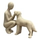 thumbnail image 3 of Escultura De Resina De Hombre Y Perro, Accesorio Ideal Para Amantes De Las Mascotas. Medidas: 15,5 X 4,3 X 13,9 Cm. Color Beige., 3 of 5