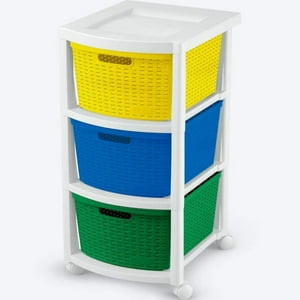 Cajonero Rattan 3C Infantil Aventura Rimax Blanco