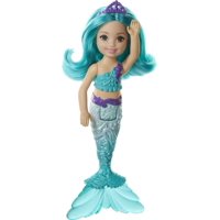 Barbie Dreamtopia Chelsea Mermaid Doll, 6.5 Pulgadas Con Cabello Y Cola Verde Azulado, Gjj Barbie Barbie