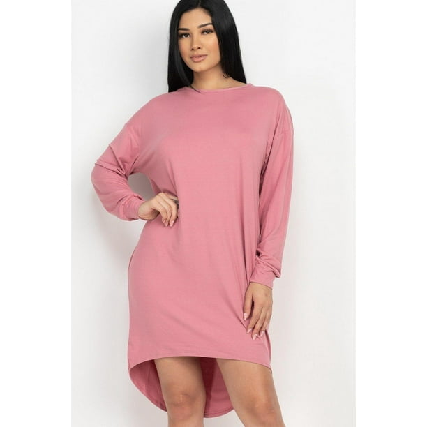 Vestido Acogedor de Corte Alto y Bajo