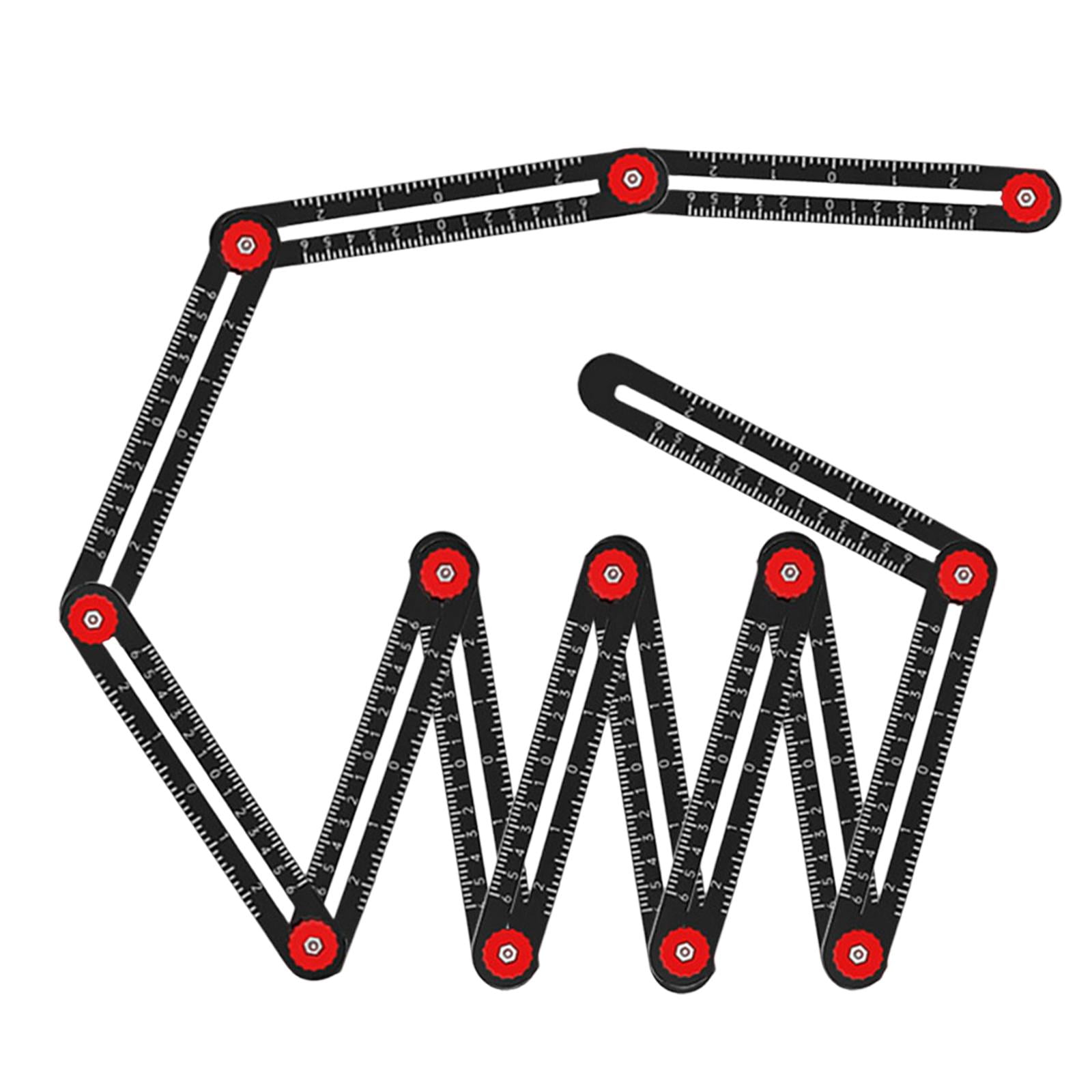 Ioensy - Herramientas De Posicionamiento De Regla De Múltiples Ángulos De Aleación De Aluminio Para Carpintero 12 Secciones